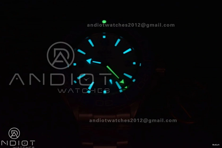 TF 1:1 6000M Dial Seamaster Black Deep Black Strap Ceramic Ultra A2824 Edition Bezel on Blue Rubber SS Best 0302